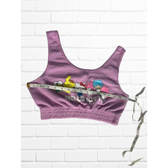 SANRIO Women's Medium Hello Kitty and friends pink crop‎ top - Picture 11 of 12